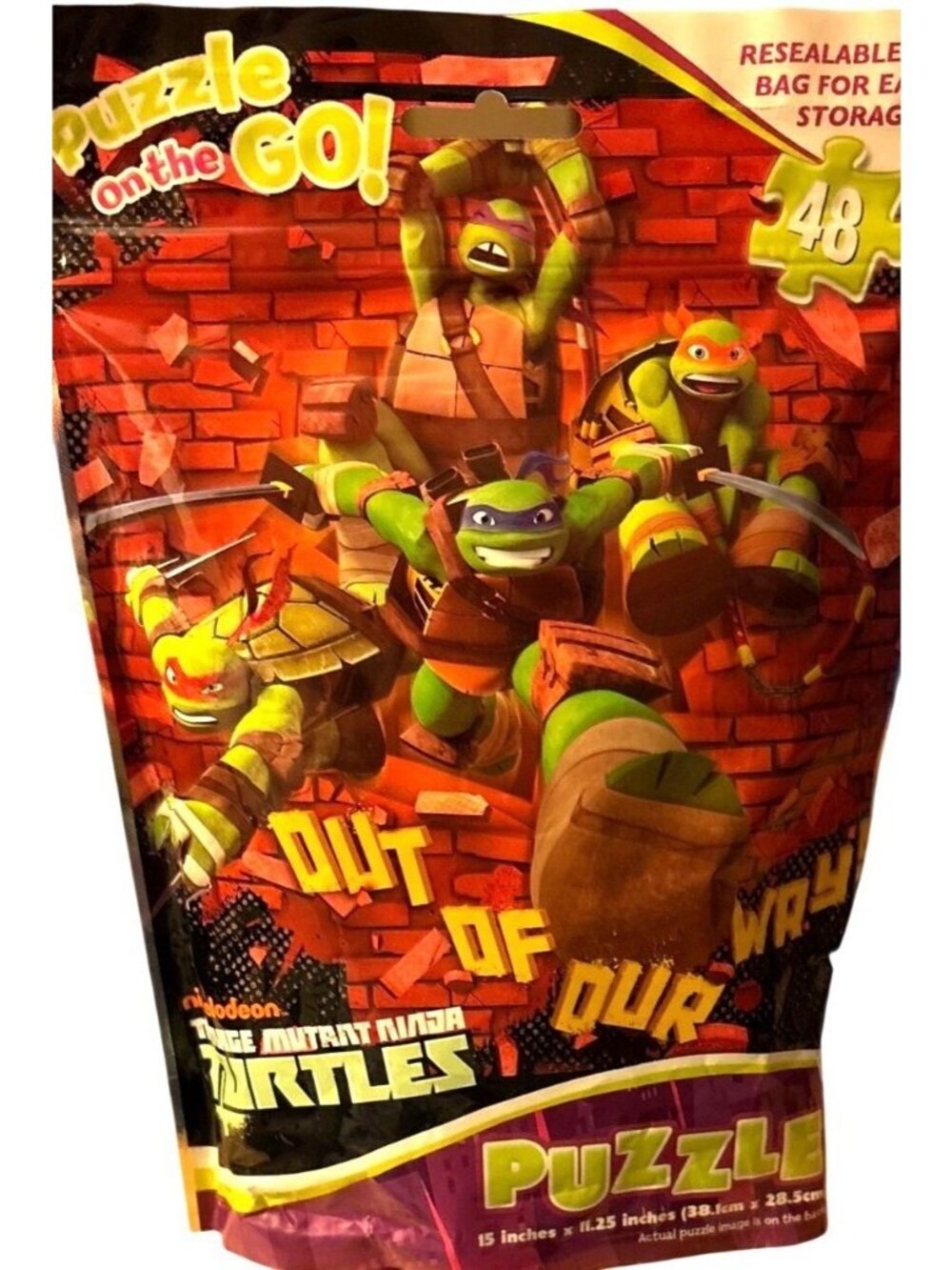 Teenage Mutant Ninja Turtles 48-Piece Puzzle  Out of Our Way Resealable Bag 4+